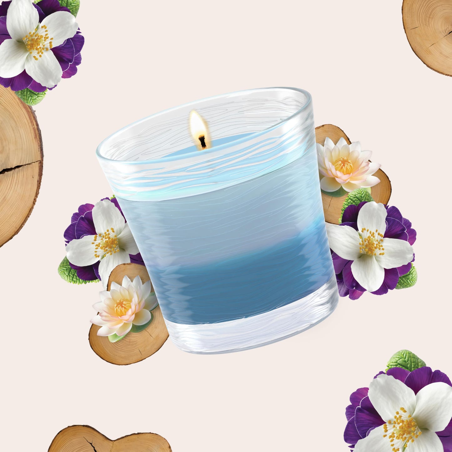 Glade 1-Wick 2in1 Scented Candle Jar, Moonlit Walk & Wandering Stream, Air Freshener Infused with Essential Oils, 4.08 Oz, 2 Count