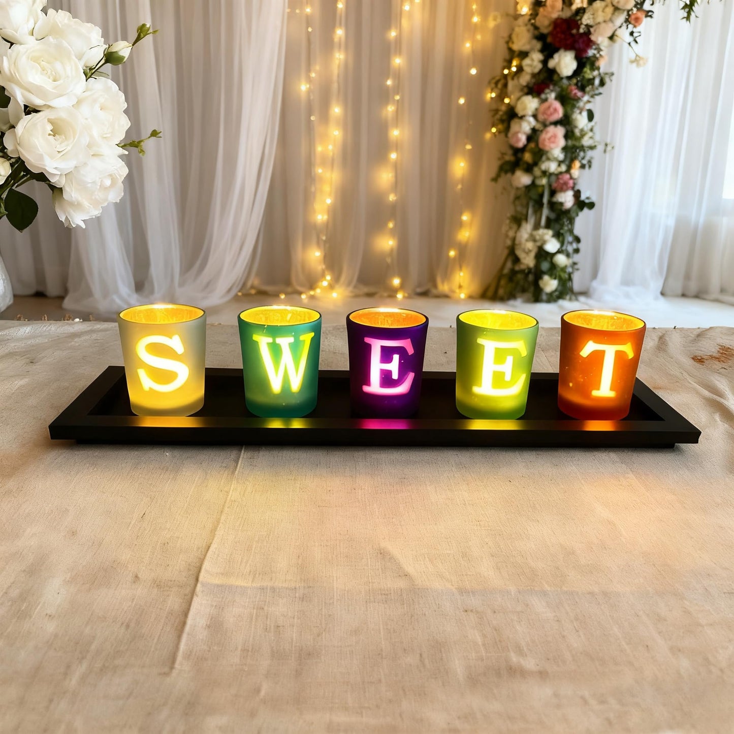 Glass Candle Holders Set for Wedding Party Romantic Dinner Table Centerpieces Home Festival Windowsill Bridal Shower Decor