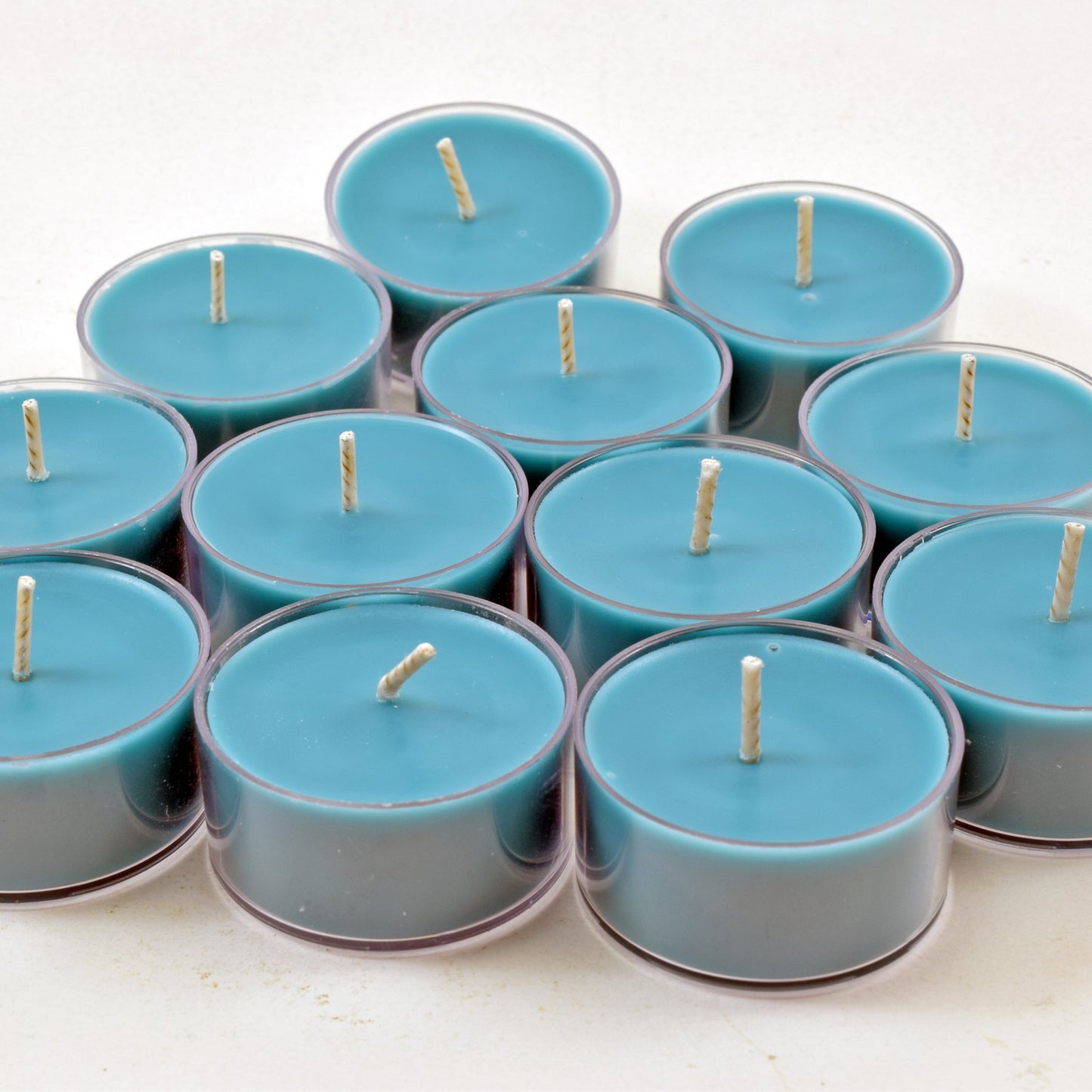 Rain Water Scented - Soy Tealight Candles, 12 Pack - Highly Scented - Handmade in The USA - Candeo Candle - Summer Scents