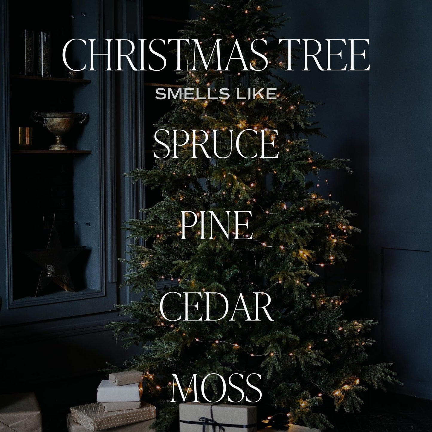 Sweet Water Decor Christmas Tree Candle - Pine Needles, Cedarwood, Cypress, and Evergreen Soy Holiday Scented Candles for Home - 9oz Clear Jar Candle, 40+ Hour Burn Time, Made in The USA