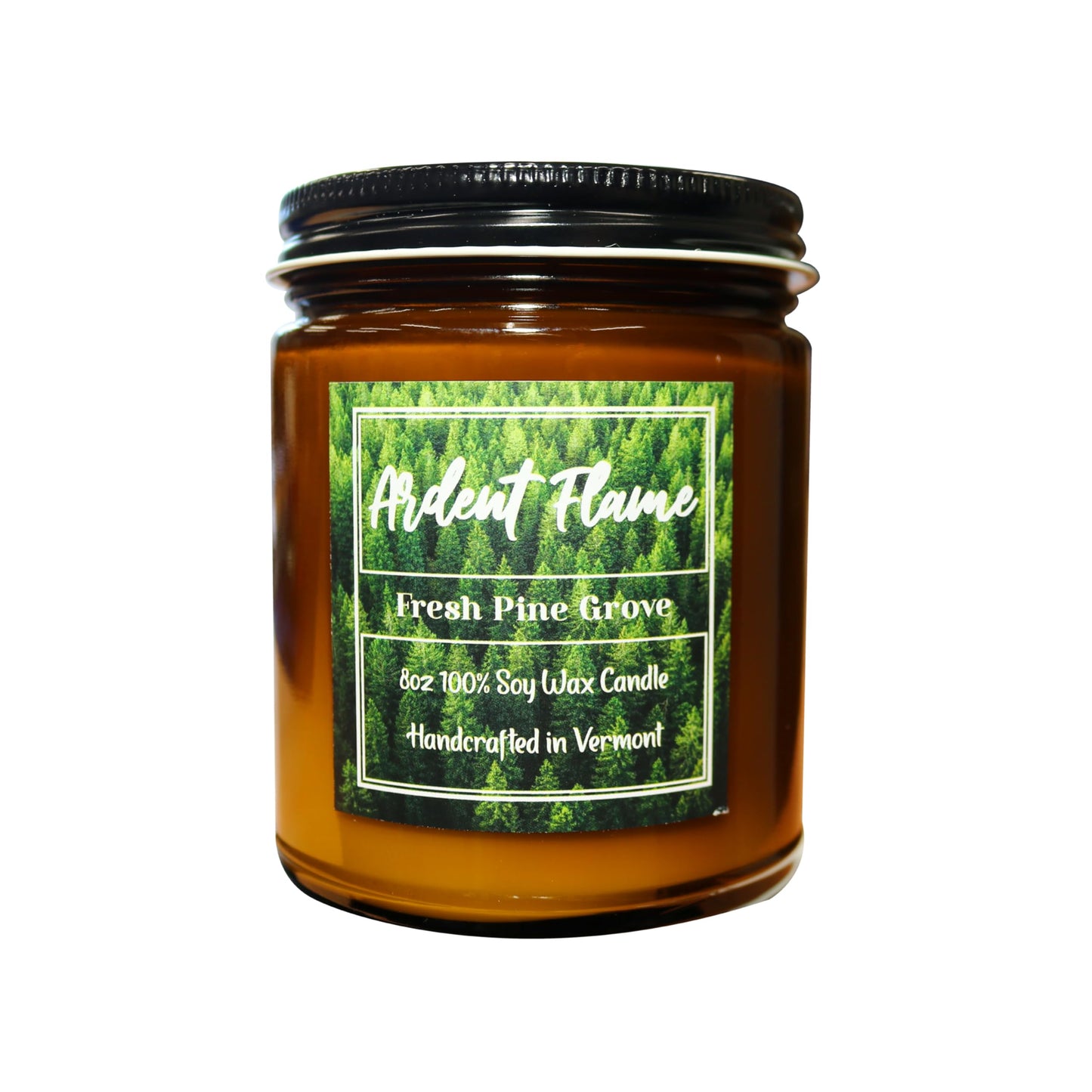 Ardent Flame Candles | Fresh Pine Grove | 100% Natural Soy Wax Candle for Home Decor | Highly Scented | Premium Fragrance | Handmade in Vermont, USA | 8 oz | Long Lasting | Gift for Women and Men