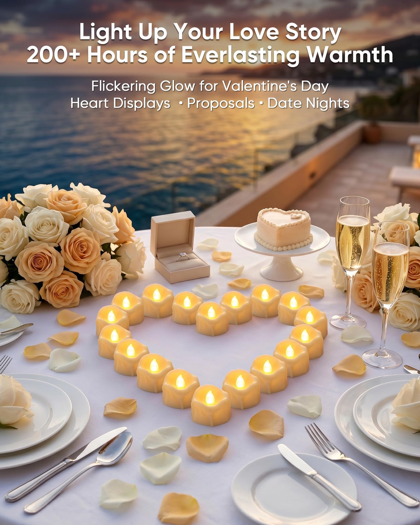 Homemory 24Pcs Dripping Flameless LED Tea Lights, 1.58" x 1.2" Battery Operated Flickering Fake Candles, 200+ Hours Electric Votive Tealights for Wedding, Halloween, Christmas Centerpieces, Ivory Body