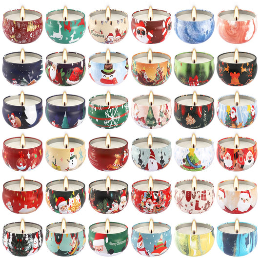 WPONSZU 36 Pack Christmas Scented Candles,Candvent Calendar 2025,Gift Set 2.5oz Strong Fragrance jar Candles,for Home Scented Decoration Birthday Valentine'sDay