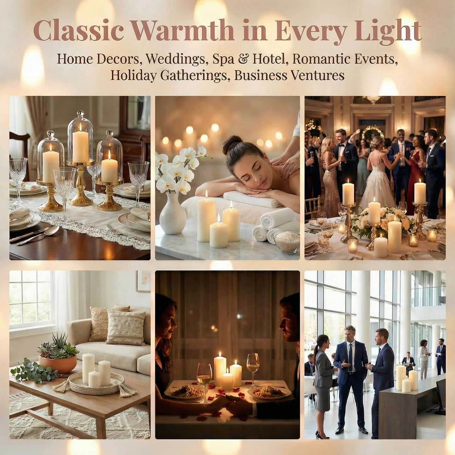 36 Pcs Individually Wrapped Pillar Candles Bulk, 2x3 2x6 2x8 Inch, Unscented Dripless Smokeless, Hurricane Candles for Wedding Party, Spa, Home Decor (36 Ivory Pointed-tip, 2 x 3/6/8 Inch)