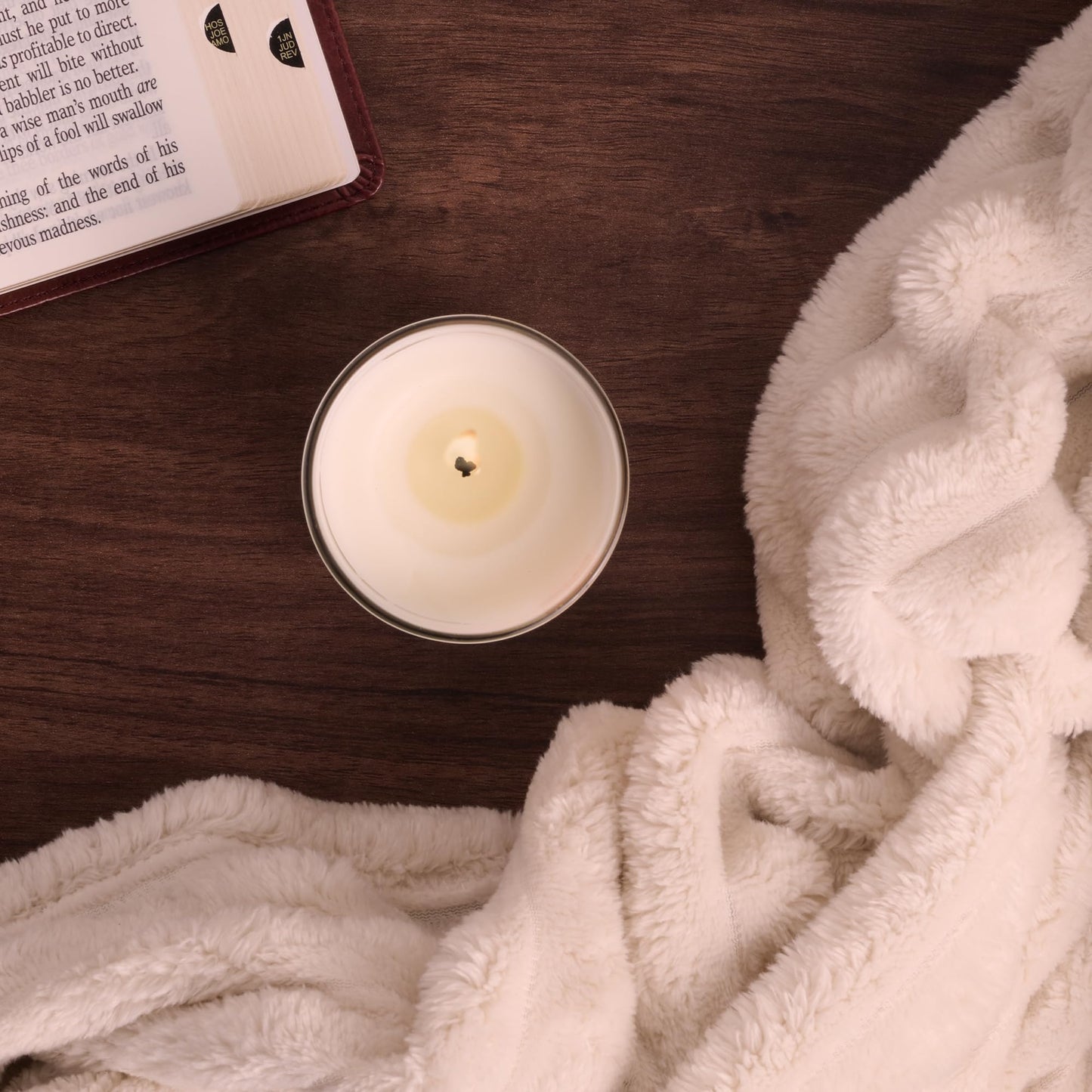 Christian Art Gifts Soy Wax Scented Candle: Honeycrisp Orange Scent, Wildflowers Grow Bible Verse, Pure Essential Oils, 4.5 oz, Up to 20 Hours Burn Time, Glass Jar w/Bamboo Lid, Encouragement Gift