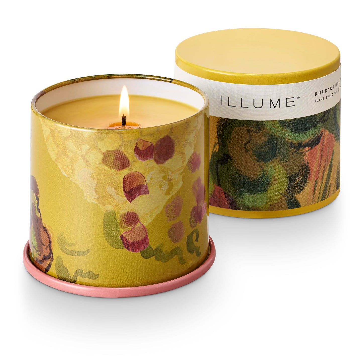 Illume Beautifully Done Rhubarb Honey Vanity Tin Scented Candle