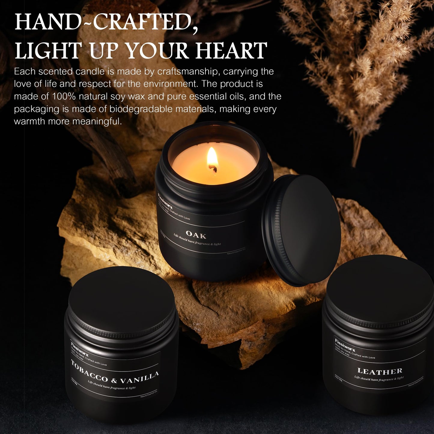 9 Pack Scented Candles Set Gifts for Men, Aromatherapy Candle Set with Scents (Mint & Eucalyptus/Sage & Citrus/Grapefruit) - Gift for Dad, Boyfriend, Birthday, Father’s Day, Anniversary