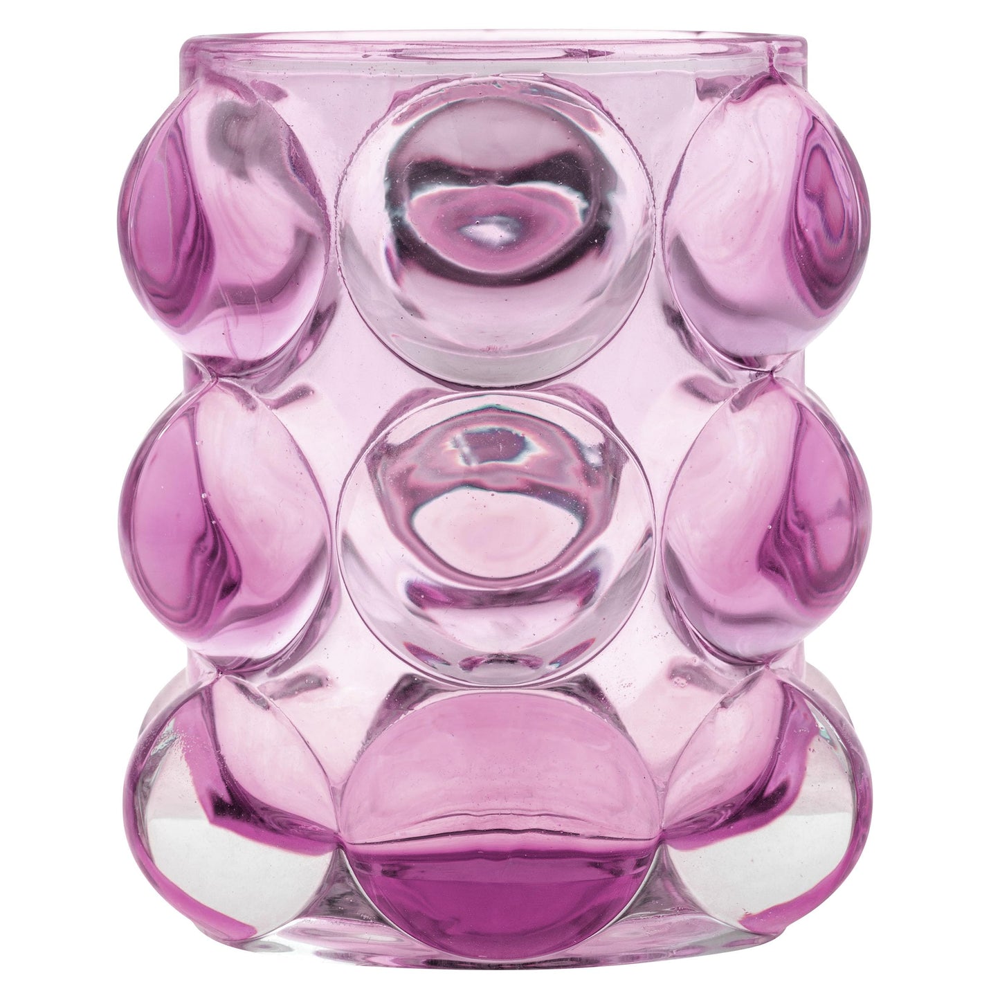 Karma, Lucia Hobnail Votive, Tea Lights Candle Holder, Glass Votive Candle Holders for Table Decorations, Baby Shower, Birthday Party, Weddings and Home Decor, Amethyst (Pack of 3)