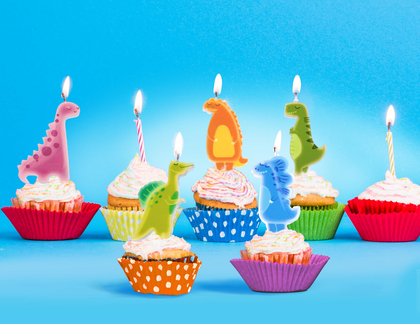 Streamline Imagined Decorative Birthday Candles - Dinosaur (5 Candle Pack)