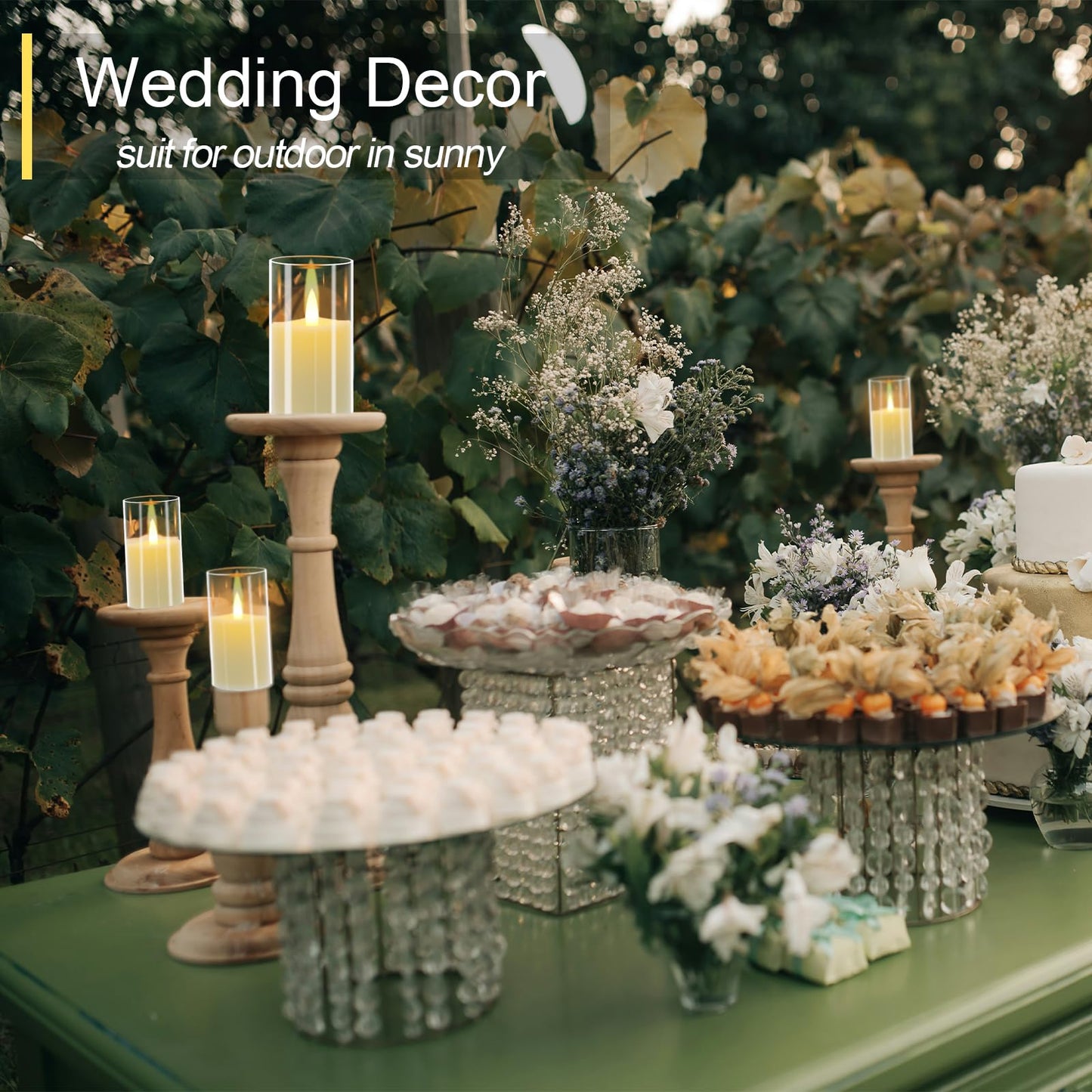 Kuandawei 6 Pack Flickering Flameless Votive Candles with Timer and Remote, Battery Operated Long Lasting 300+ Hours, Small Pillar LED Fake Candles for Wedding Home Decor, Acrylic Shell, 2" x 3"