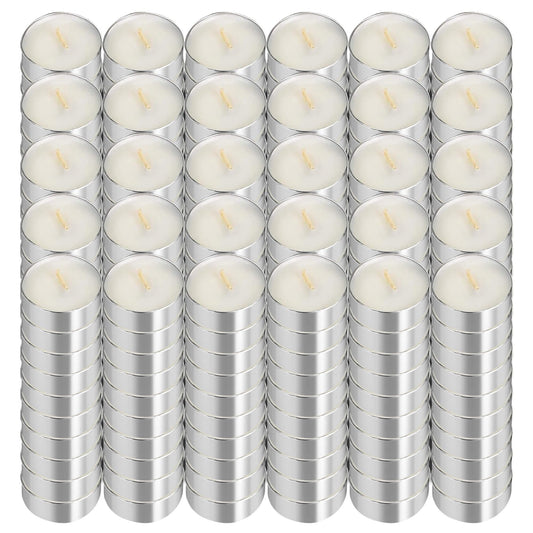 UNBREAKABLE - Tea Light Candles 300 Pack – Unscented Long Lasting 3 Hour Burn – White Smokeless Tealights for Decoration, Holiday, Party, Wedding, Home Use