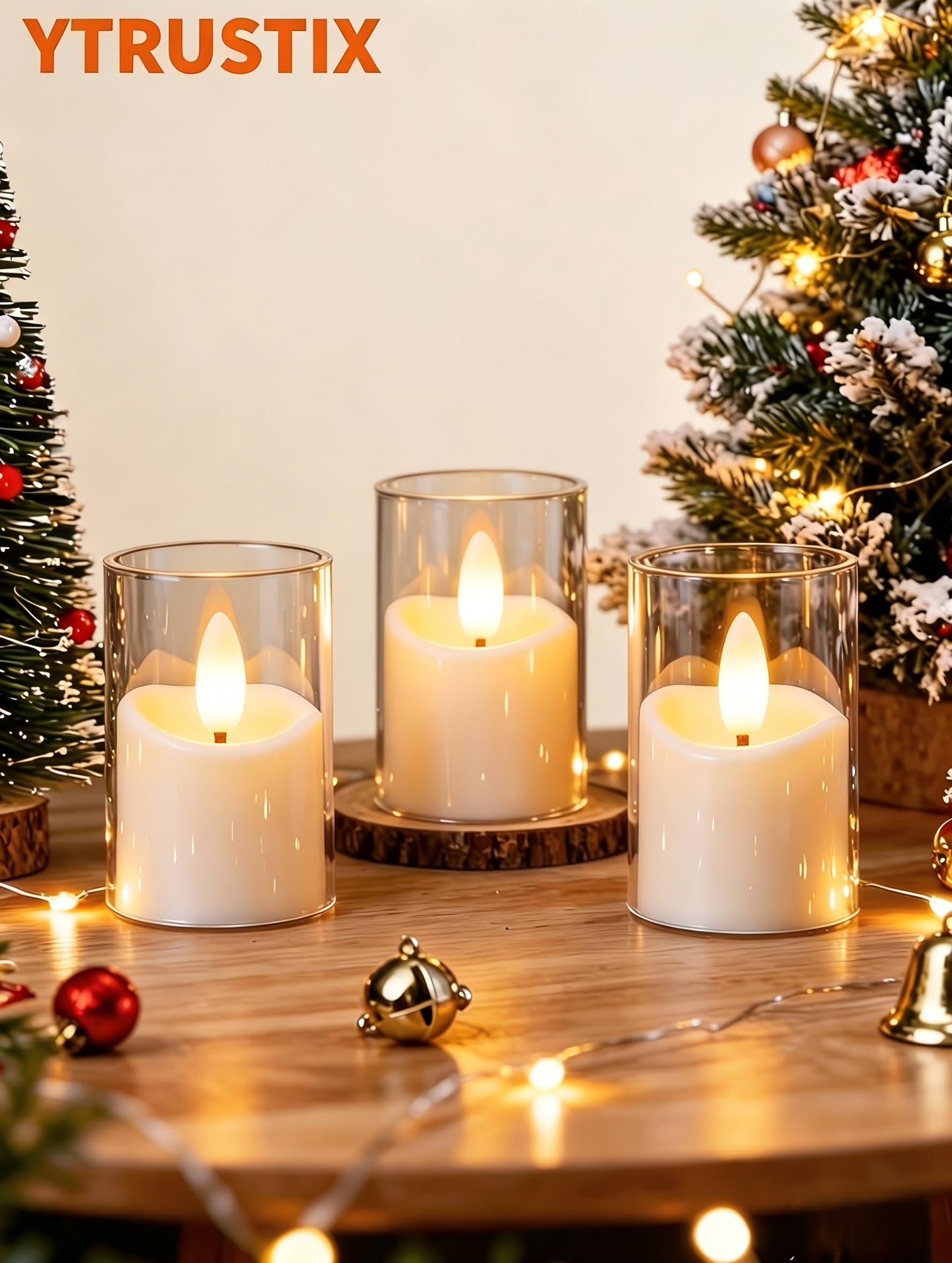 YTRUSTIX Rechargeable Flameless Tea Light Candles with Timer Remote, 1.7"x2.5" Acrylic Small Votive Electric LED Candles Battery Operated for Home Aniversary Wedding Holiday Decor (Pack of 6, White)