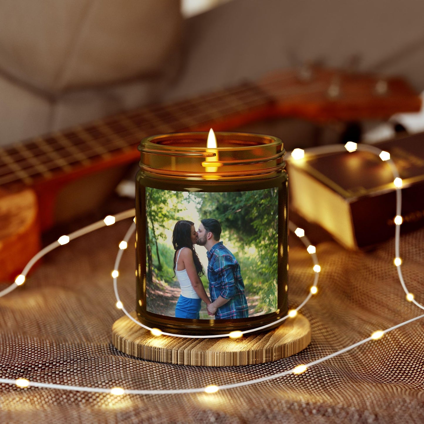 xzdesign Create Your Own Custom Candle Personalized Candles Coconut Apricot Wax Scented 4oz 9oz 9 scents Gold lid & Amber Clear Bottle