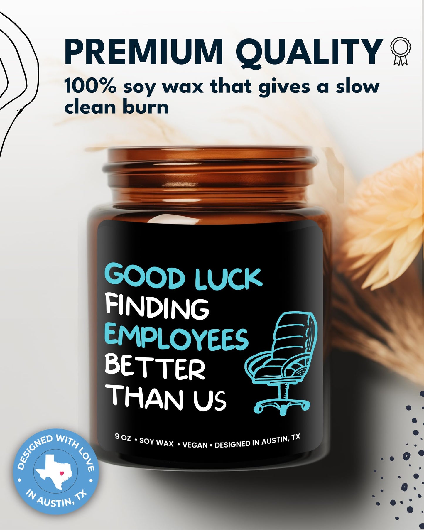 Funny Boss Men Candle, Boss Gifts for Men, Best Supervisor Presents, National Bosses Day Presents, Unique Gift for Manager, Ideal Birthday Present, Christmas, Gift-Ready