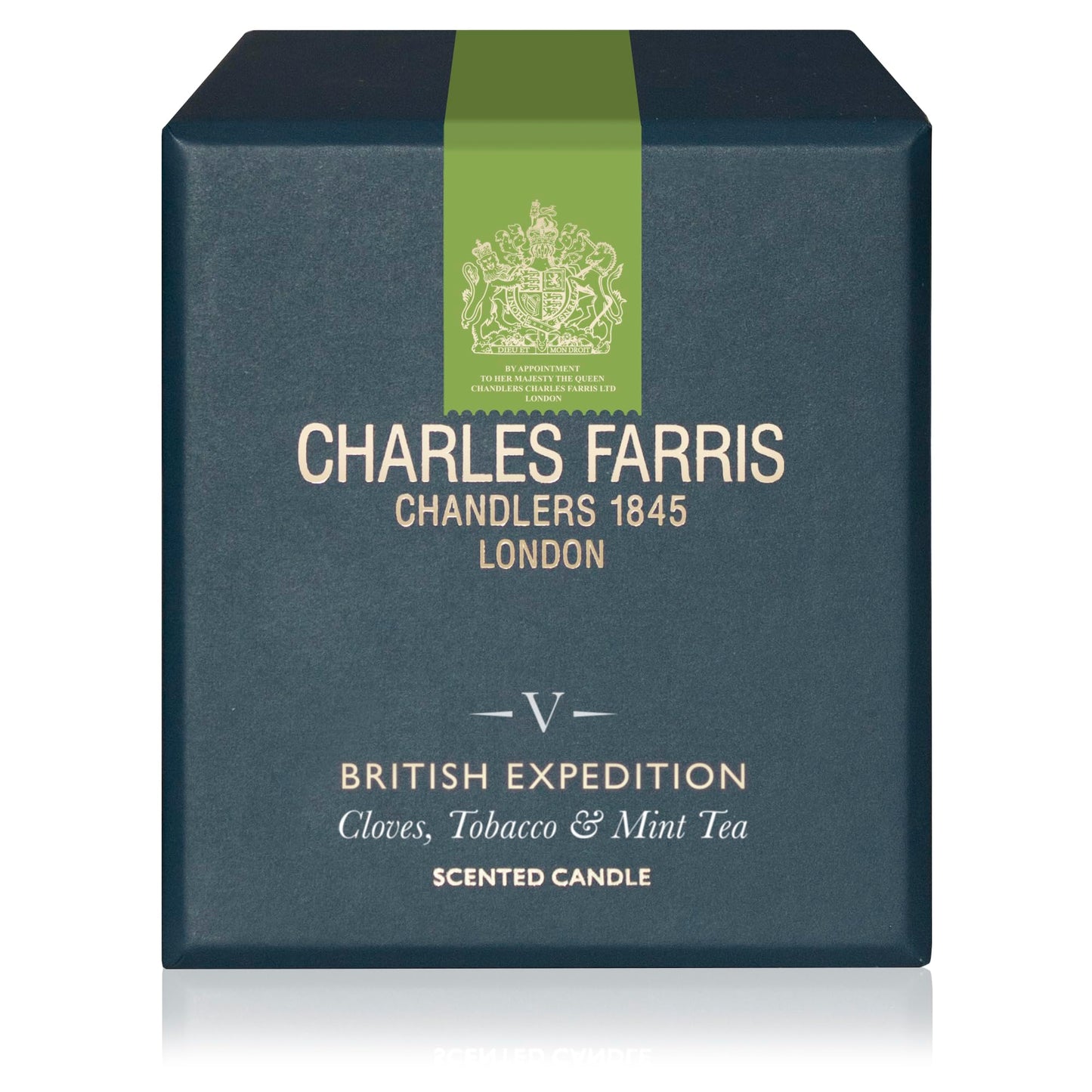 Charles Farris Luxury Scented Candle – 1 Wick, Hand-Poured, Long Lasting, Clean Burning, 210g / 7.5oz, Burns for up to 50 Hours, Made in England – Cloves, Tobacco & Mint Tea – British Expedition