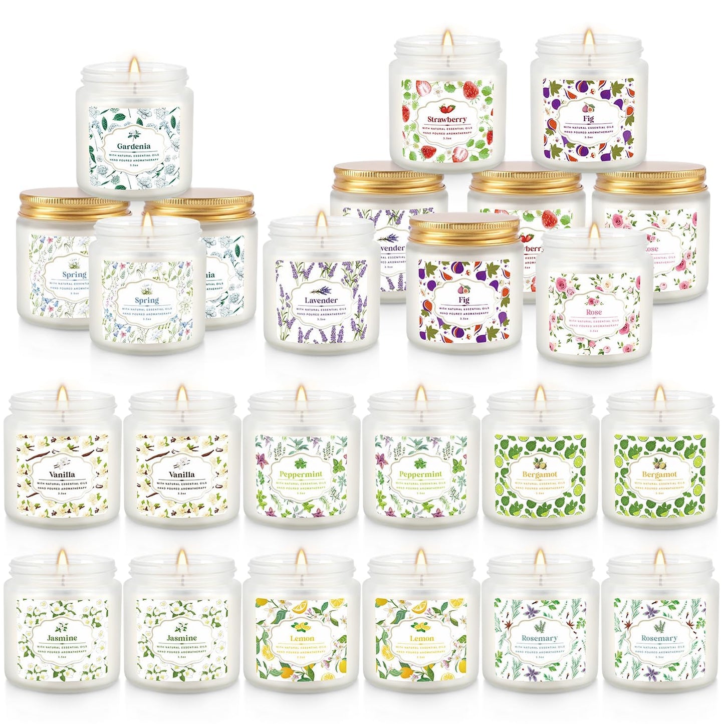 24 Pack Candles for Home Scented Aromatherapy Candles Gifts Set for Women, Natural Soy Wax Candle, 3.5 oz Long Lasting Candles, Birthday, Valentine, Christmas, Anniversary Present