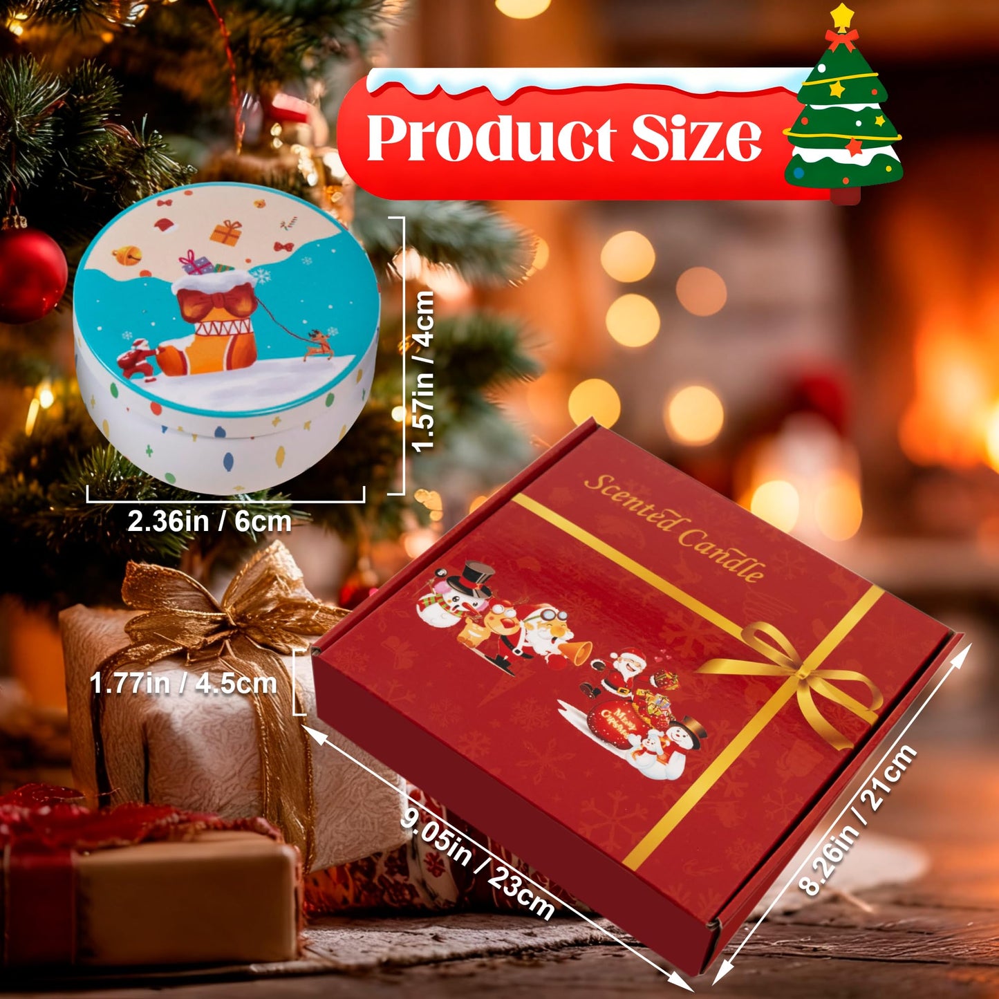 Scented Candles Gifts Set, 9 Pack Scented Candle Set Fragrances Flavor Natural Soy Wax 2.5oz Candles for Christmas Gift, Women, Mom, Wife, Birthday
