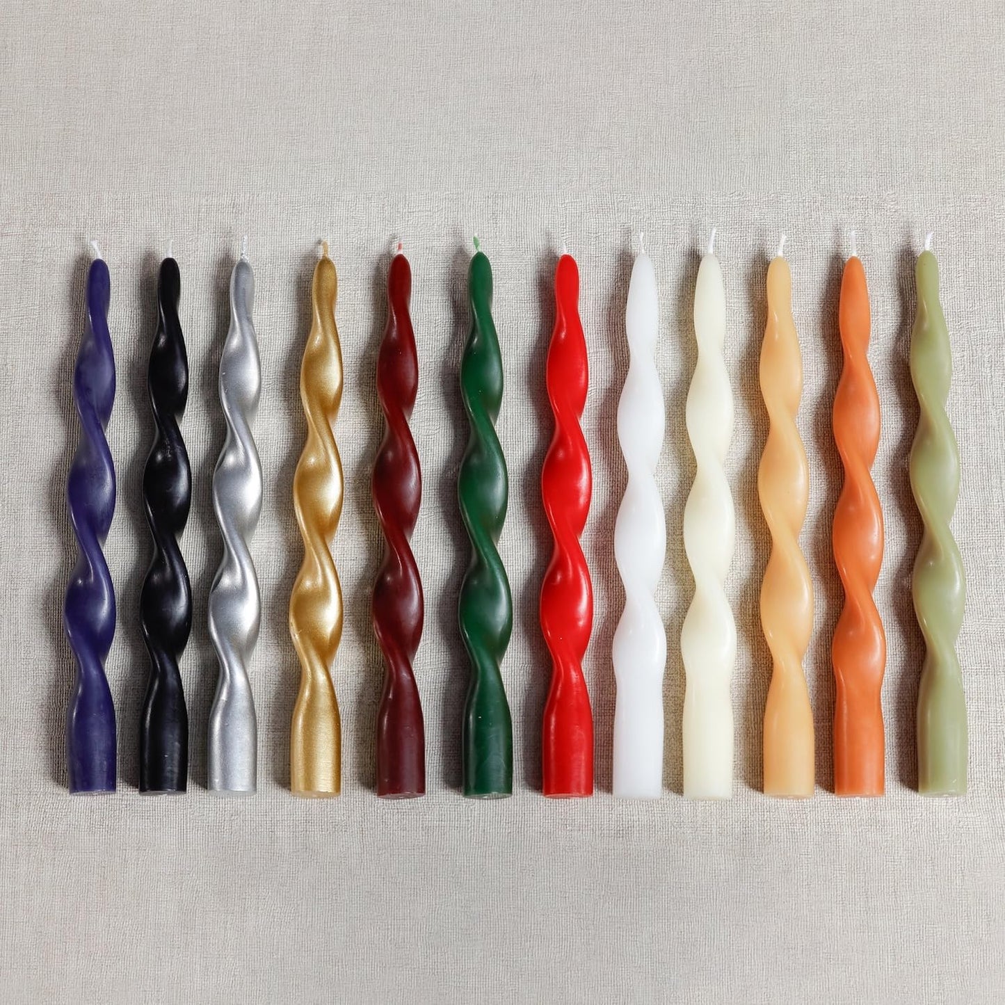 Zodax Lumière Twist Formal Candles 10" Set of 6 (Black)