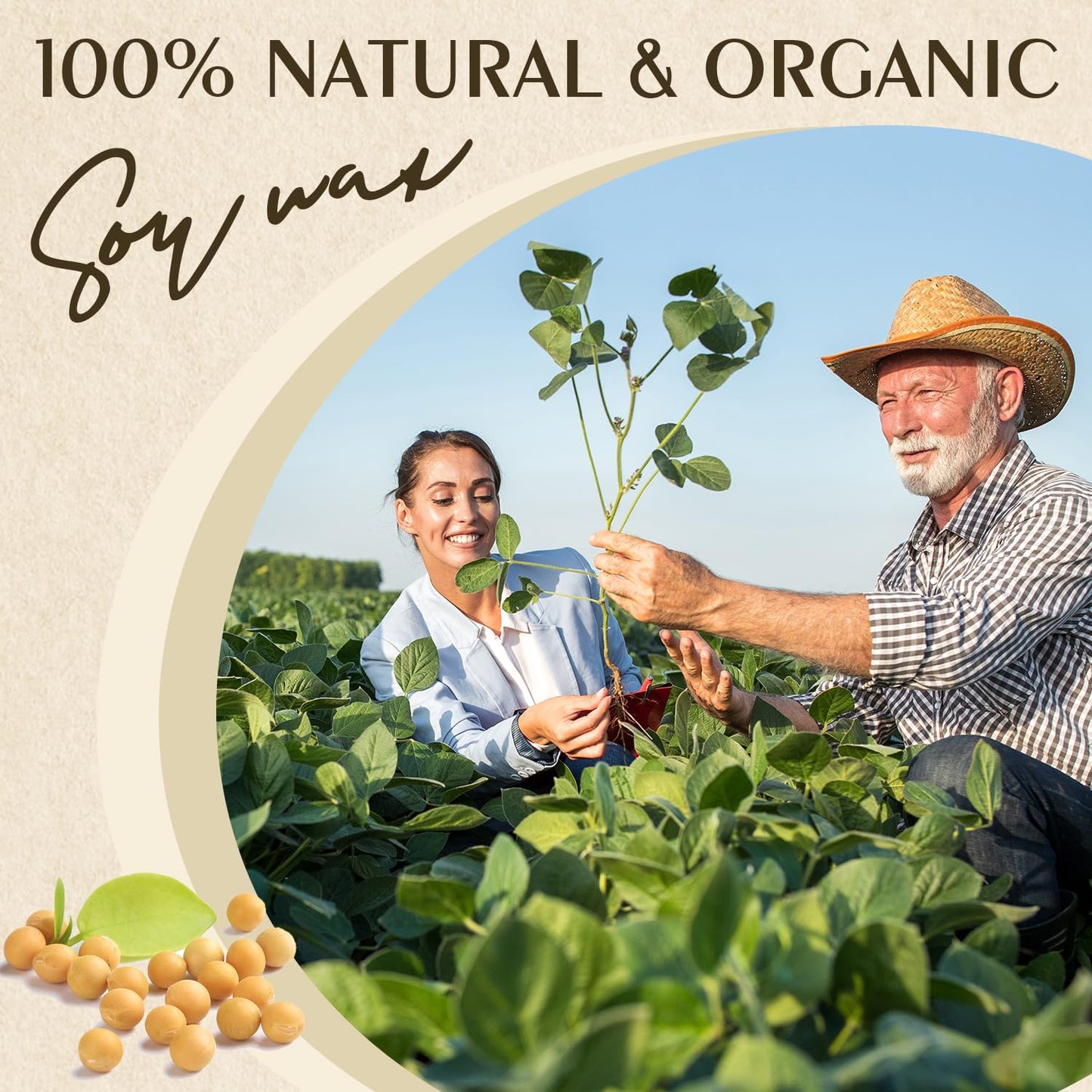 Soy Wax, Waxcanpy Natural Soy Wax for Candle Making, Organic Candle Wax from Farm, No Additives, Harmless and Pure (5lb)