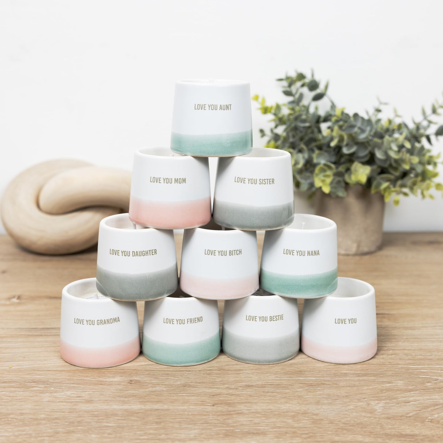 Pavilion Gift Company - Love You Bestie - 2oz Soy Wax Wax Reveal Candle Tealight Holder Best Friend Bestie Close Friend Coworker Friendship Birthday Sentimental Kind Home Decor