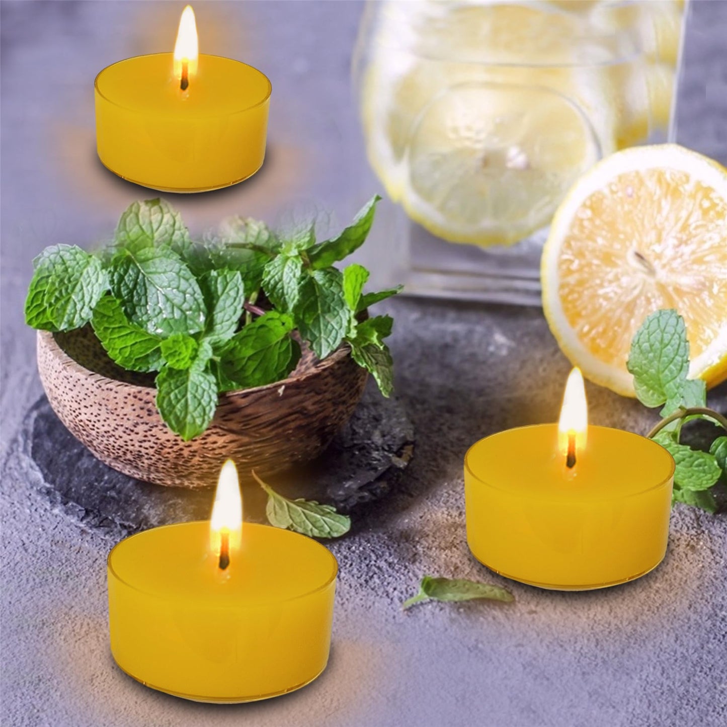 Gedengni Candlesticks Scented Tealight Candles,24pcs Round Tea Light Candles Natural Scent Wax Tealight Candle Smokeless Candle Stciks for Spa Home Decor Party Women Gifts (T01-24S-RD)