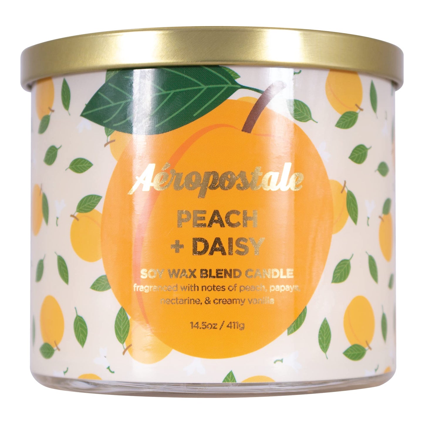 Aeropostale Candle Scented Candles, Peach + Daisy Soy Candle