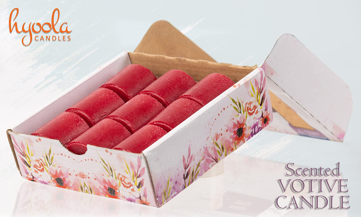HYOOLA Scented Votive Candles - Baked Apple Votive Candles -12 Hour Burn Time - 9 Pack - European Made