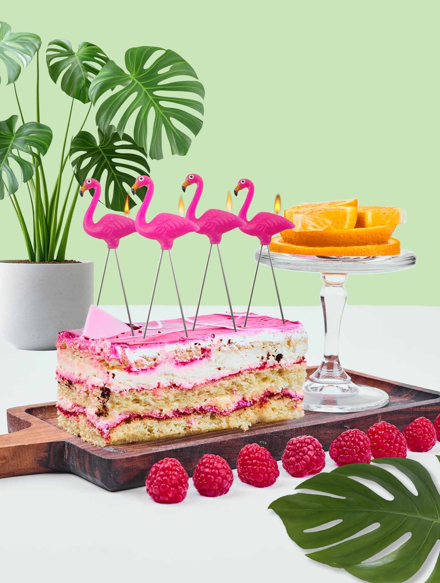 Streamline Imagined Decorative Birthday Candles - Flamingo (4 Candle Pack)