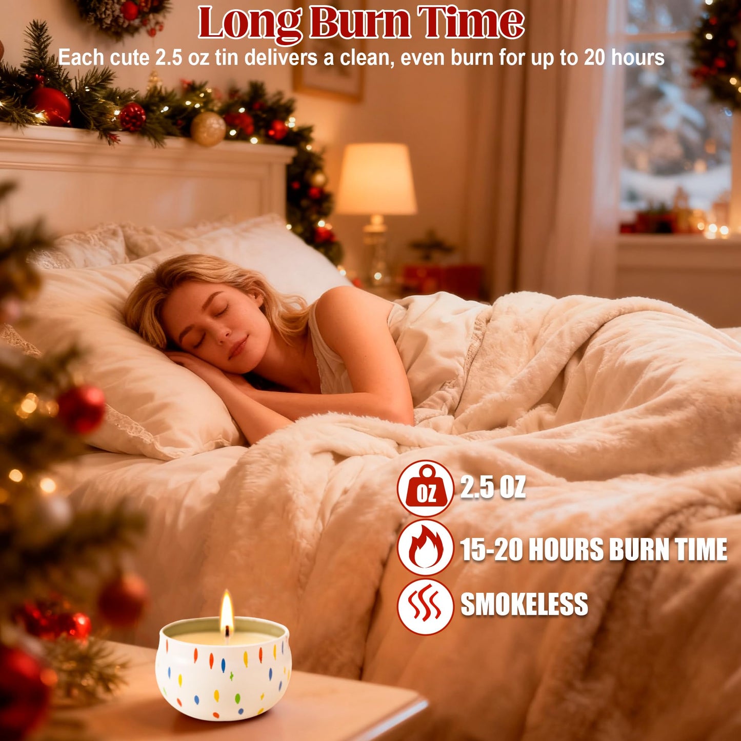 Scented Candles Gifts Set, 9 Pack Scented Candle Set Fragrances Flavor Natural Soy Wax 2.5oz Candles for Christmas Gift, Women, Mom, Wife, Birthday