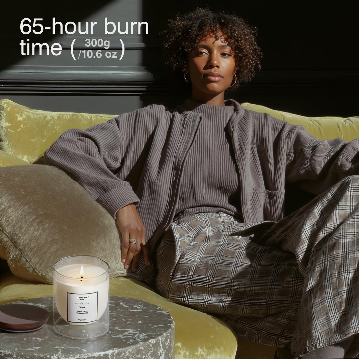 Cedar Candle 10.6 oz - Inspired by CEDRE 11 - Clean Burn & Non Toxic - 65 Hour Burn Time