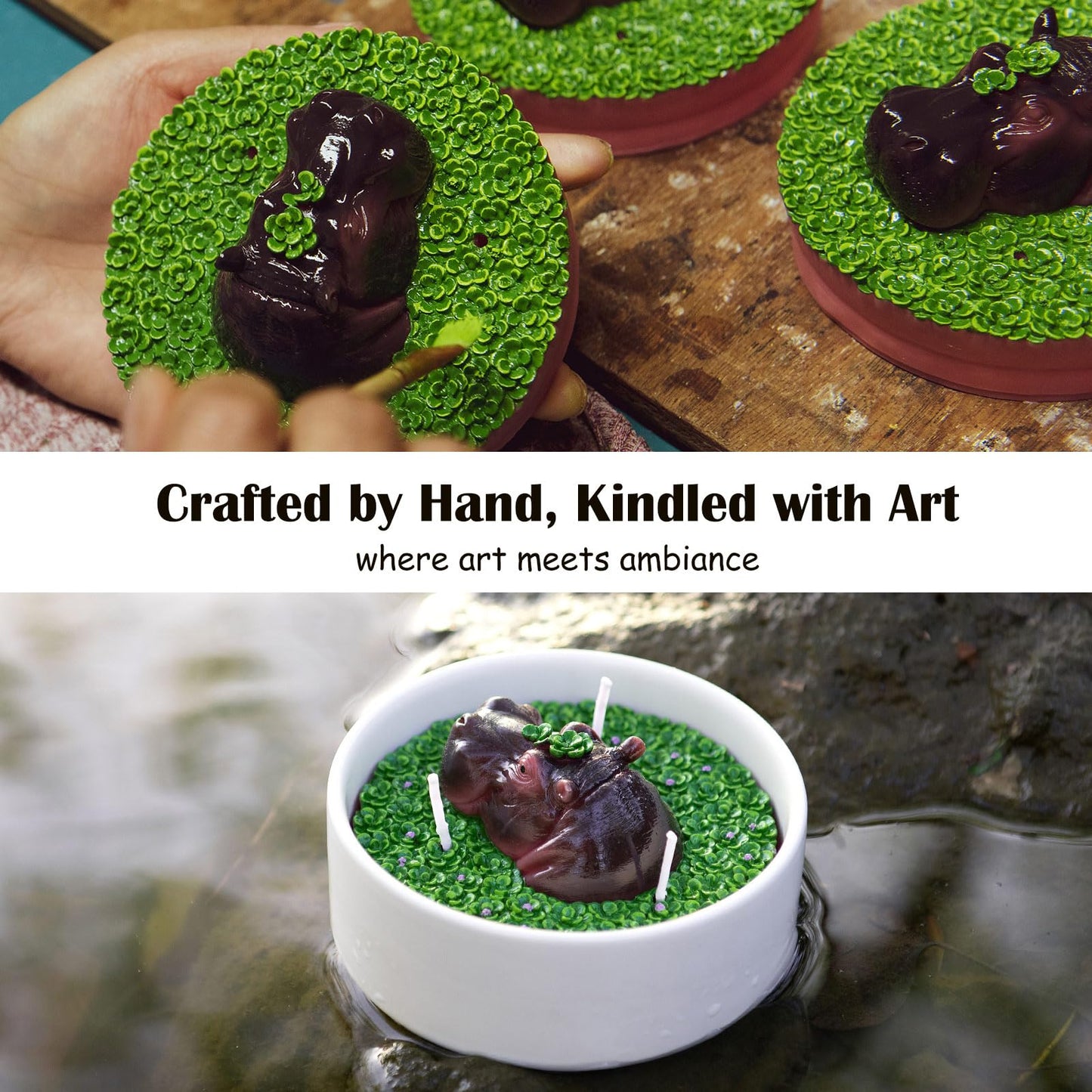 Hippo Vegetable Wax Candle Bowl