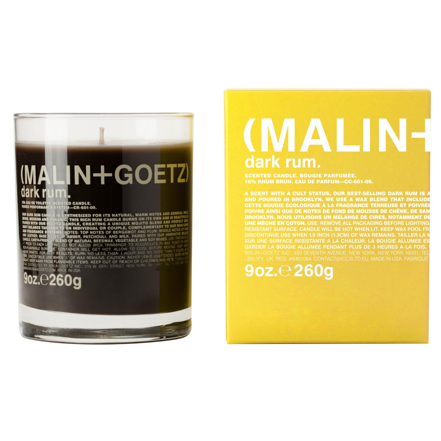 MALIN+GOETZ Dark Rum Candle – Home Grown Tomato Aroma Fragrance Scented Candle, Natural Wax Blend, Fresh & Verdant Scent, Vegan & Cruelty Free, Single Wick Candle, Lasts 60 Hours