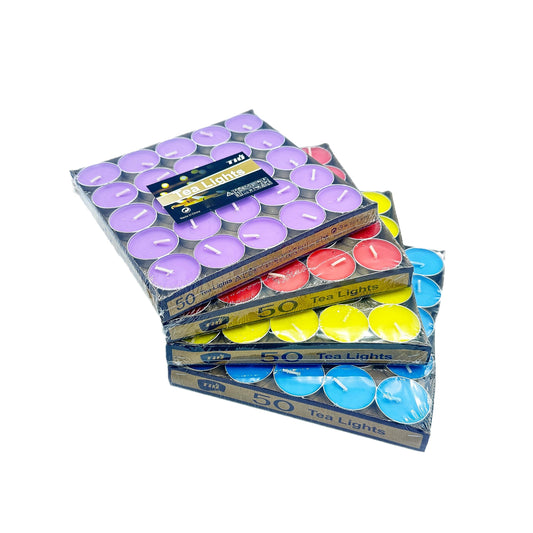 Assorted Colors Tealights Candle Bulk 200 in 4 Colors,Mini Tealight Candles Unscented Votive Candles for Anniversaries Shabbat Valentine's Day Wedding Emergencies Christmas Decorative Candles