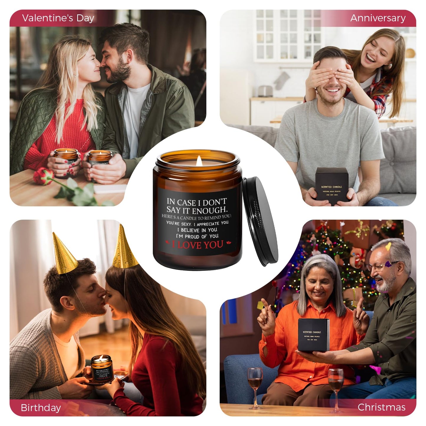 MOASITN Valentines Day, Birthday, Anniversary Candle for Men, Women, Unique & Funny I Love You Couples Candles for Her Him, Boyfriend, Girlfriend, Lavender Scented Candle Candles for Husband Wife