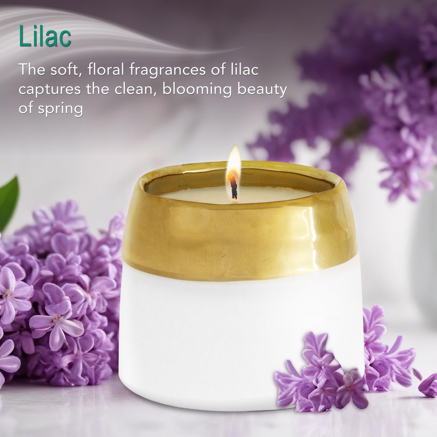 Hyggelight - The Growing Candle, Mint & Eucalyptus Scented, 10oz Ceramic Pot, Aromatherapy Candles, 100% Soy, Clara