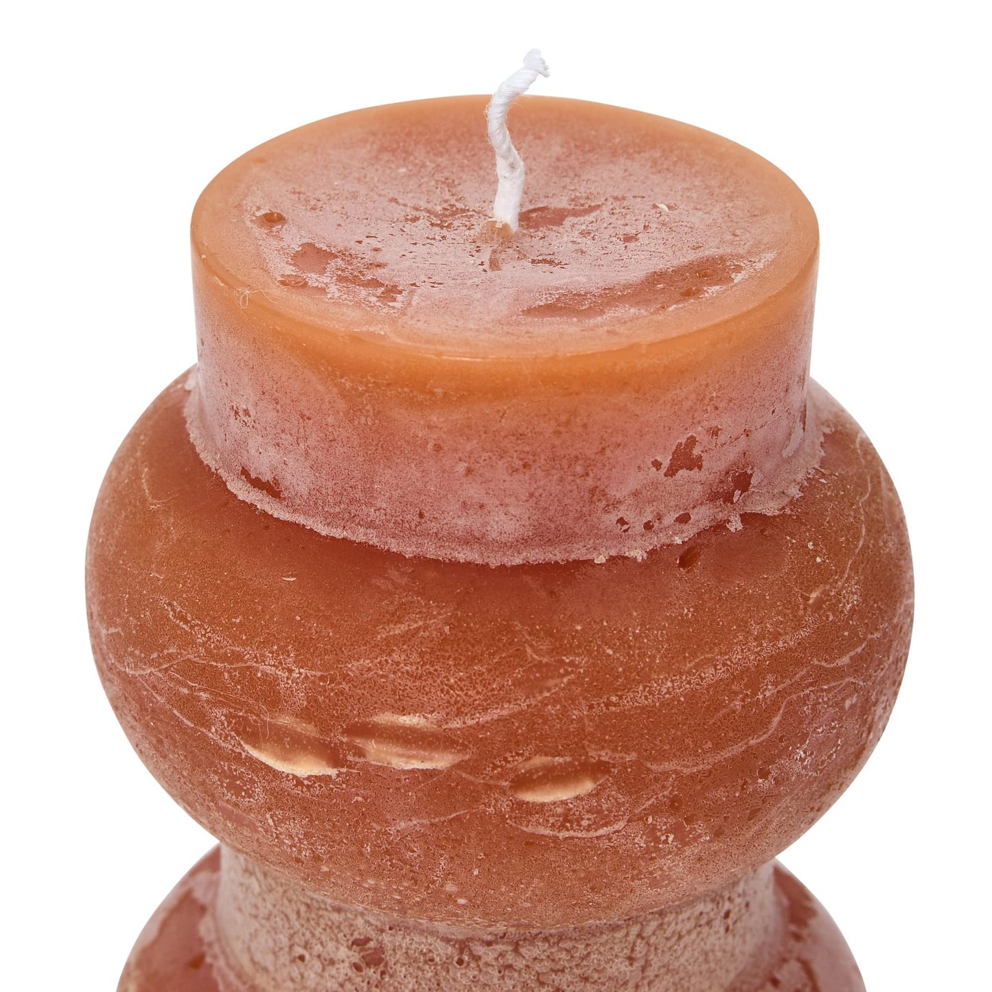 Creative Co-Op Unscented Totem Pillar, Spice Candles, 3" L x 3" W x 9" H, Orange (Pack of 2)