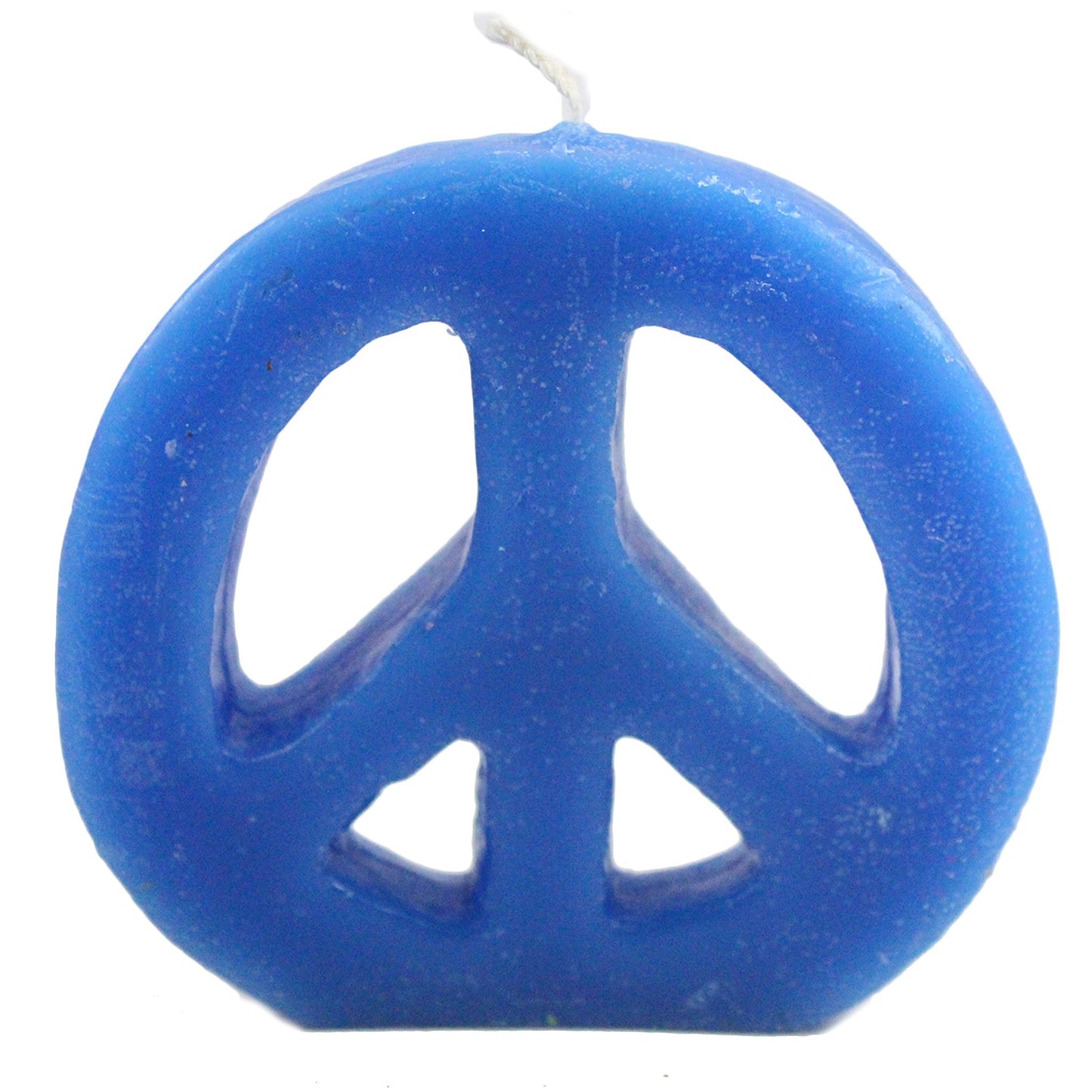 Candlestock Handmade Colorful Peace Sign Candle - Red - Yellow - Green - Blue - Lavender - Pink (Blue)