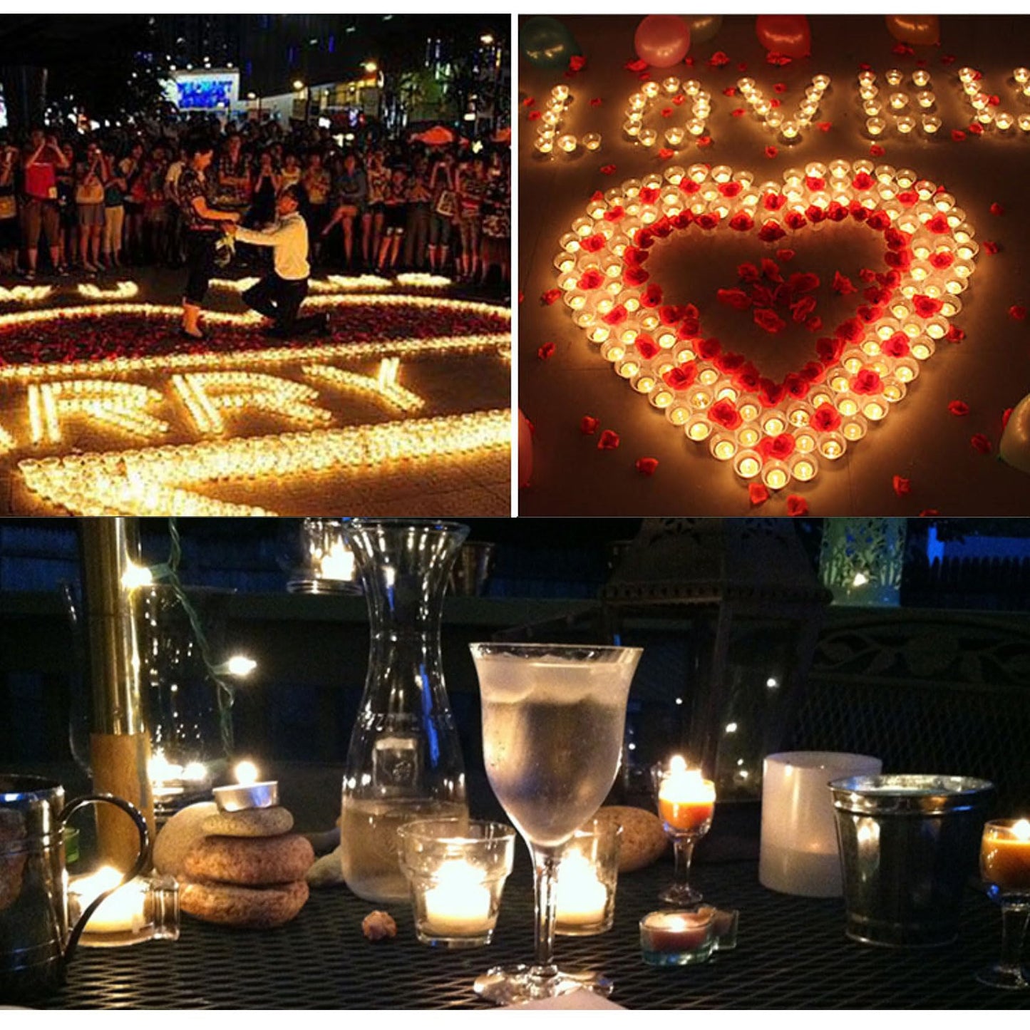 Heart Shaped Tealight Candles 50 Packs,25 * 2 Layers Romantic Love Unscented mokeless for Dinner Home Wedding (Yellow)