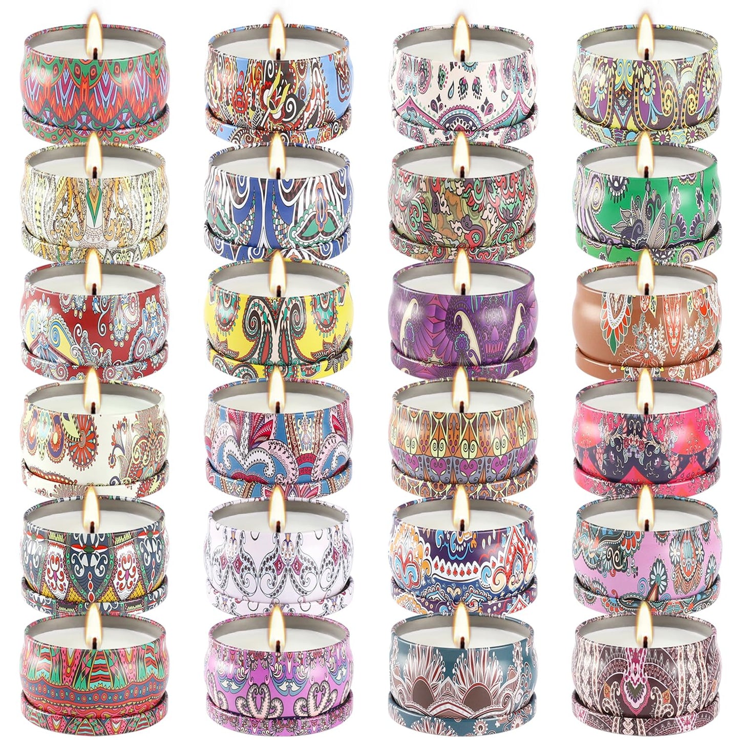 Wfmolcand 24 Pack Scented Candles Gift Set for Women, 2.5 oz Aromatherapy Candle Gift Sets for Mom,Soy Candle Set for Mother, Women, Friends and Coworkers