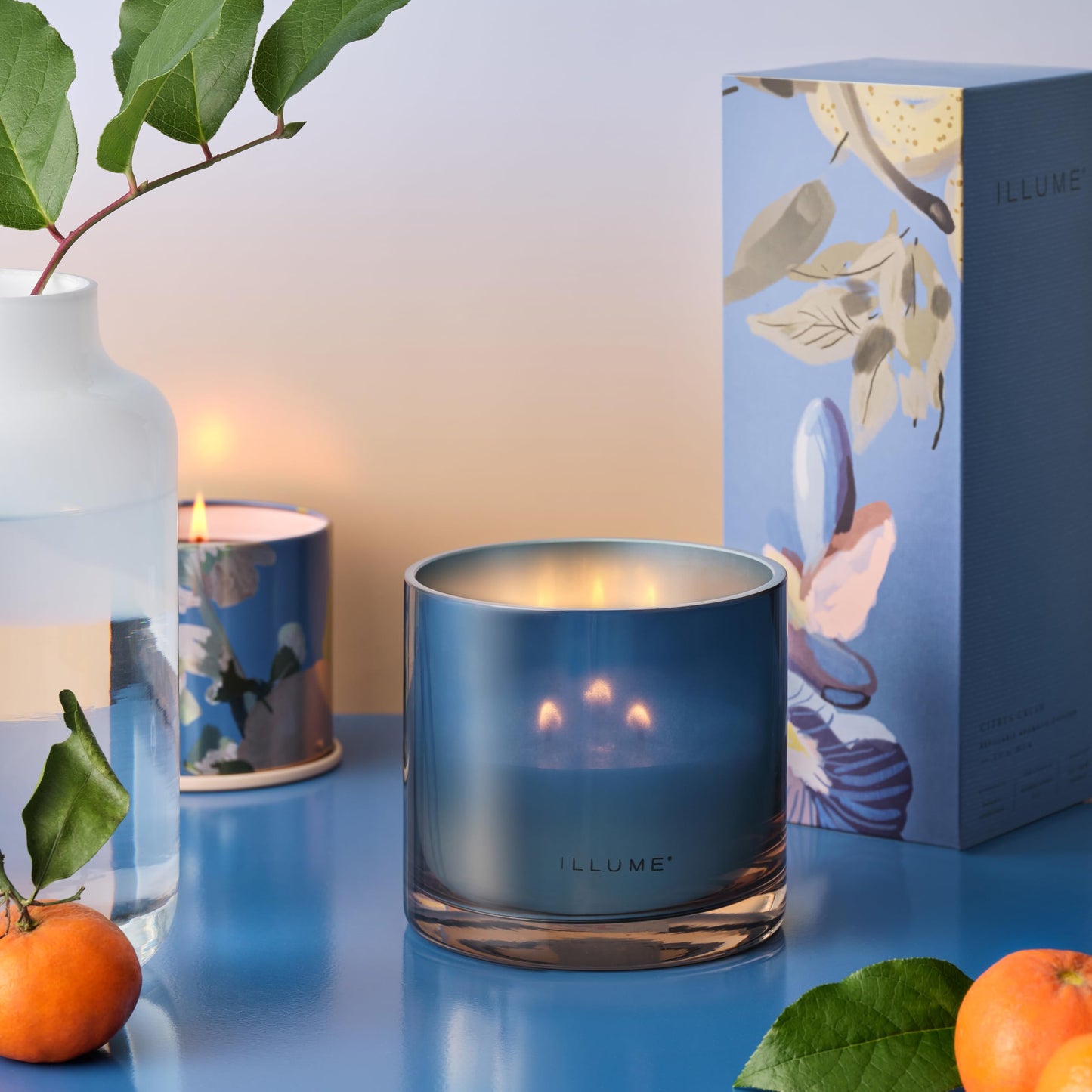 Illume Beautifully Done Essentials Citrus Crush Demi Vanity Tin Scented Candle