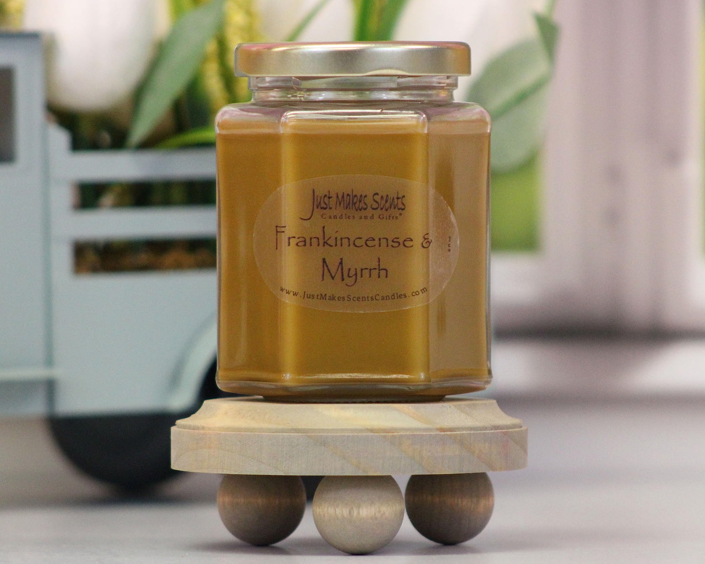 Frankincense & Myrrh Scented Blended Soy Candle (8 oz)