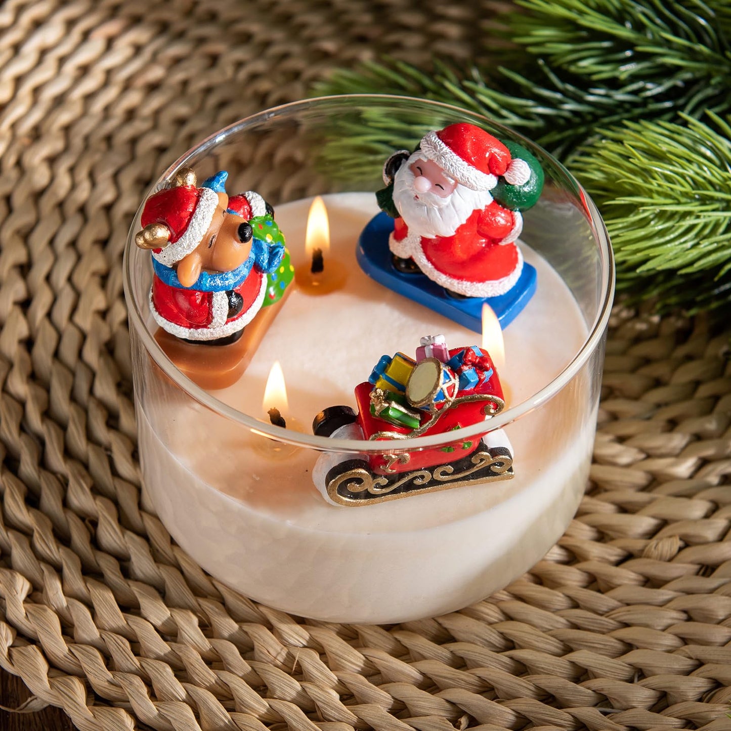 Christmas Vegetable Wax Candle Bowl