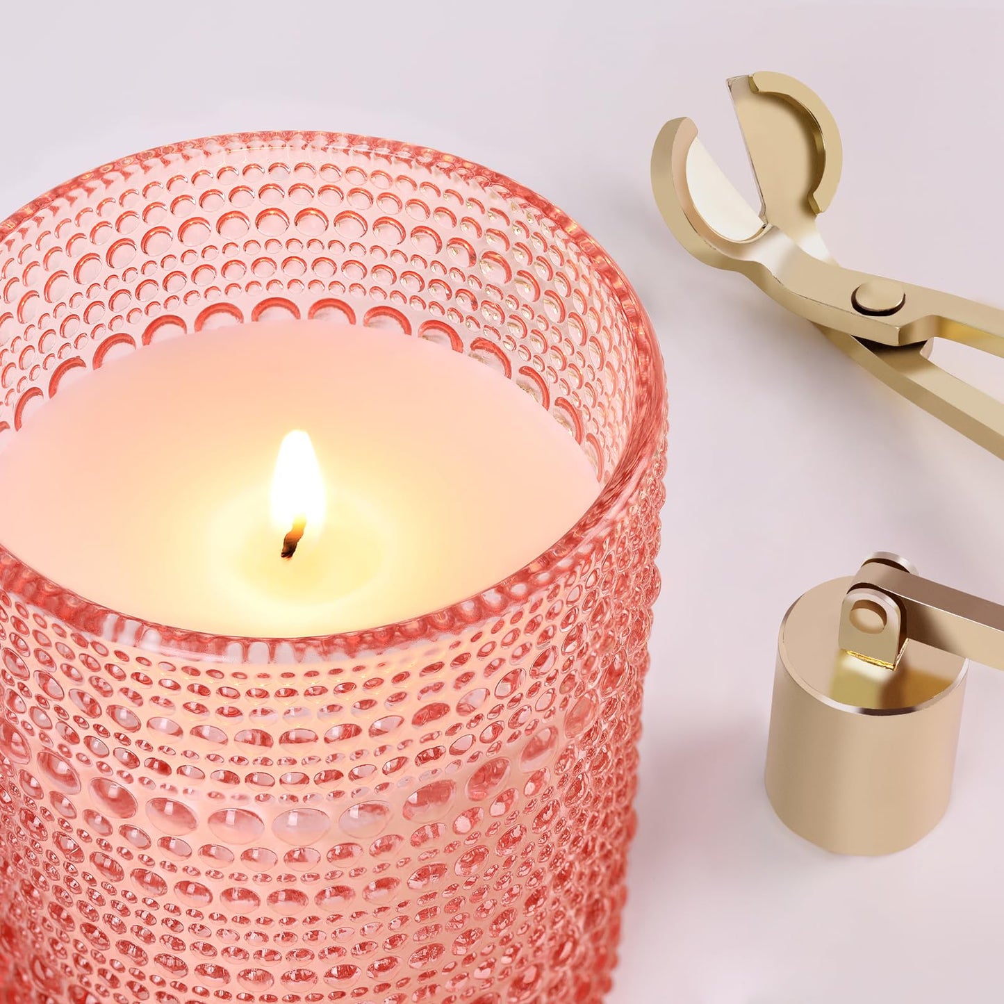 DARJEN Rose Scented Candles for Home- 6.3oz 42H Natural Soy Wax Aromatherapy Jar Candlet, Decorative Aesthetic Candles for Master Bedroom, Date Nights, Self-Care Sunday, Luxury Gift for Women