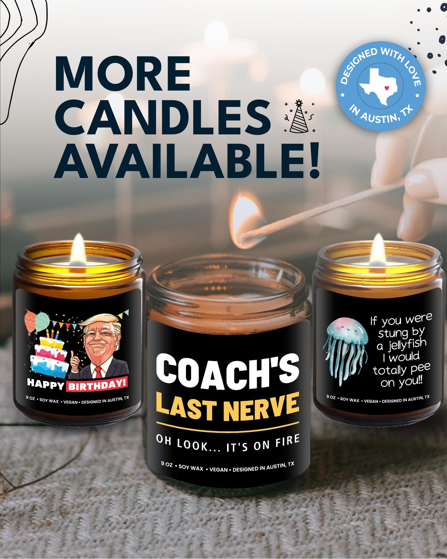 Funny Coach Candle, Coach Gifts for Women & Men, Appreciation Gifts for Coaches, Sports Themed Gift, Coach's Last Nerve, Soccer, Baseball, Volleyball, Basketball, Soccer, Hockey, Christmas, Birthday