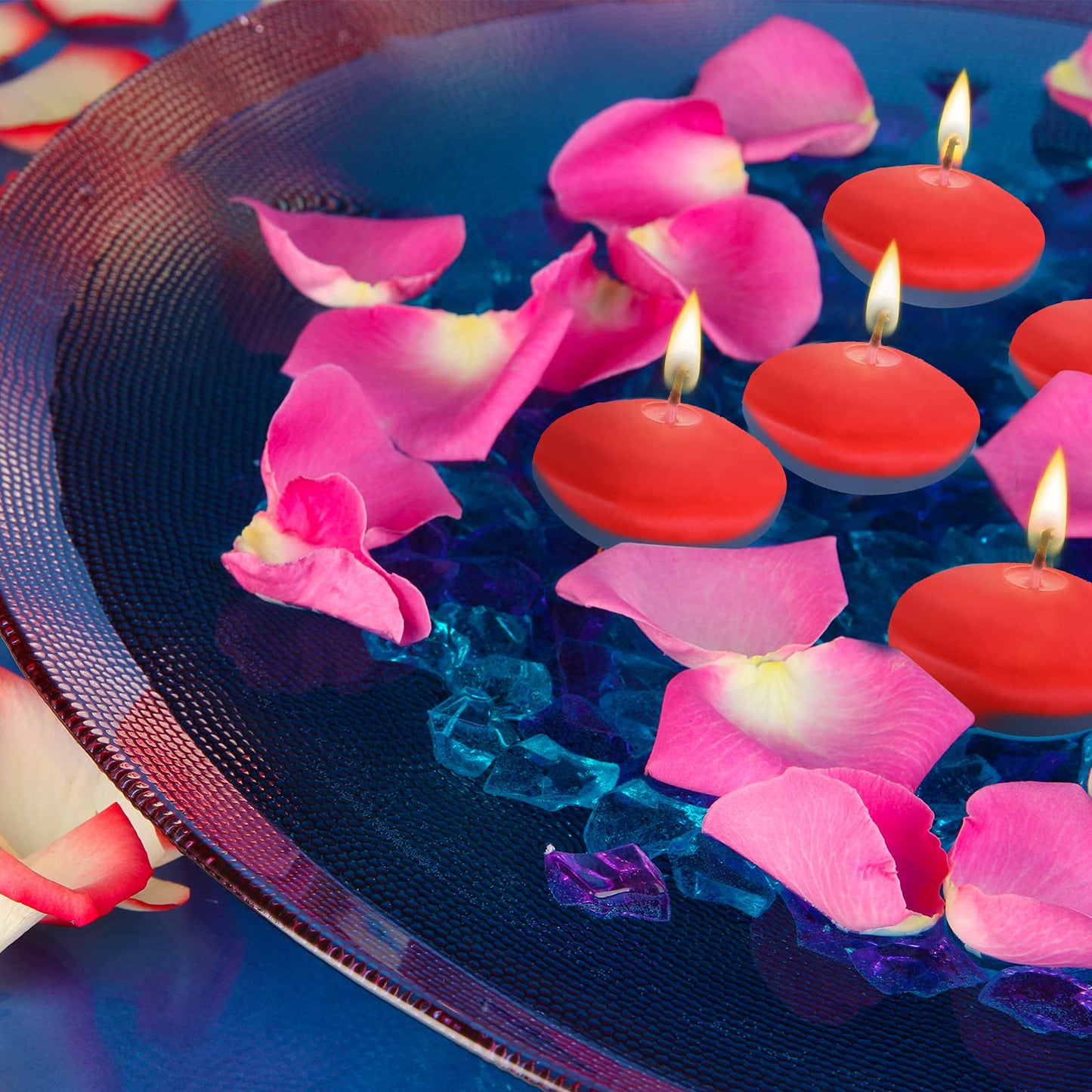 Nuanchu 20 Pcs Red Floating Candles Centerpieces for Wedding Small Unscented Floating Candles Decoration for Valentine's Day Party Wedding Anniversary Holiday Party Gifts Home Pool Decor