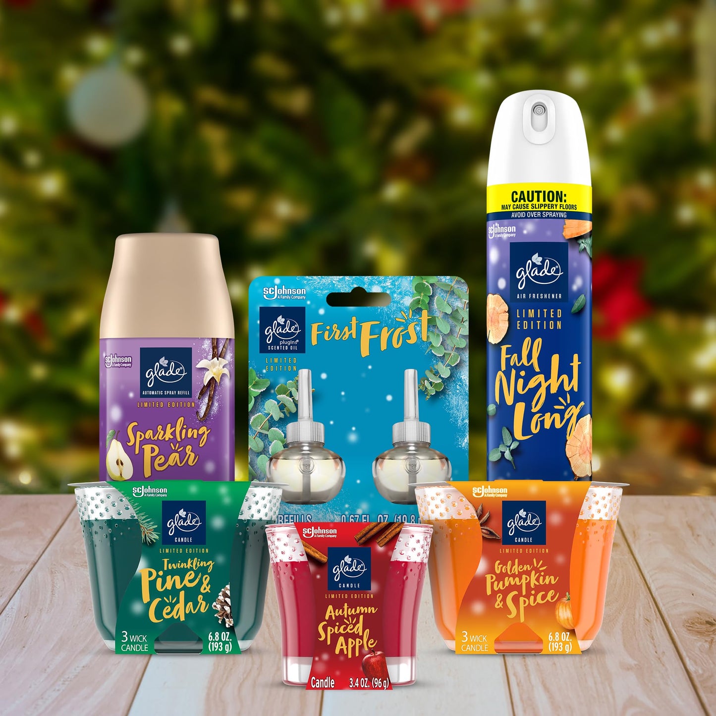Glade Candle Jar, Air Freshener, Golden Pumpkin & Spice, 3.4 oz, 2 Count