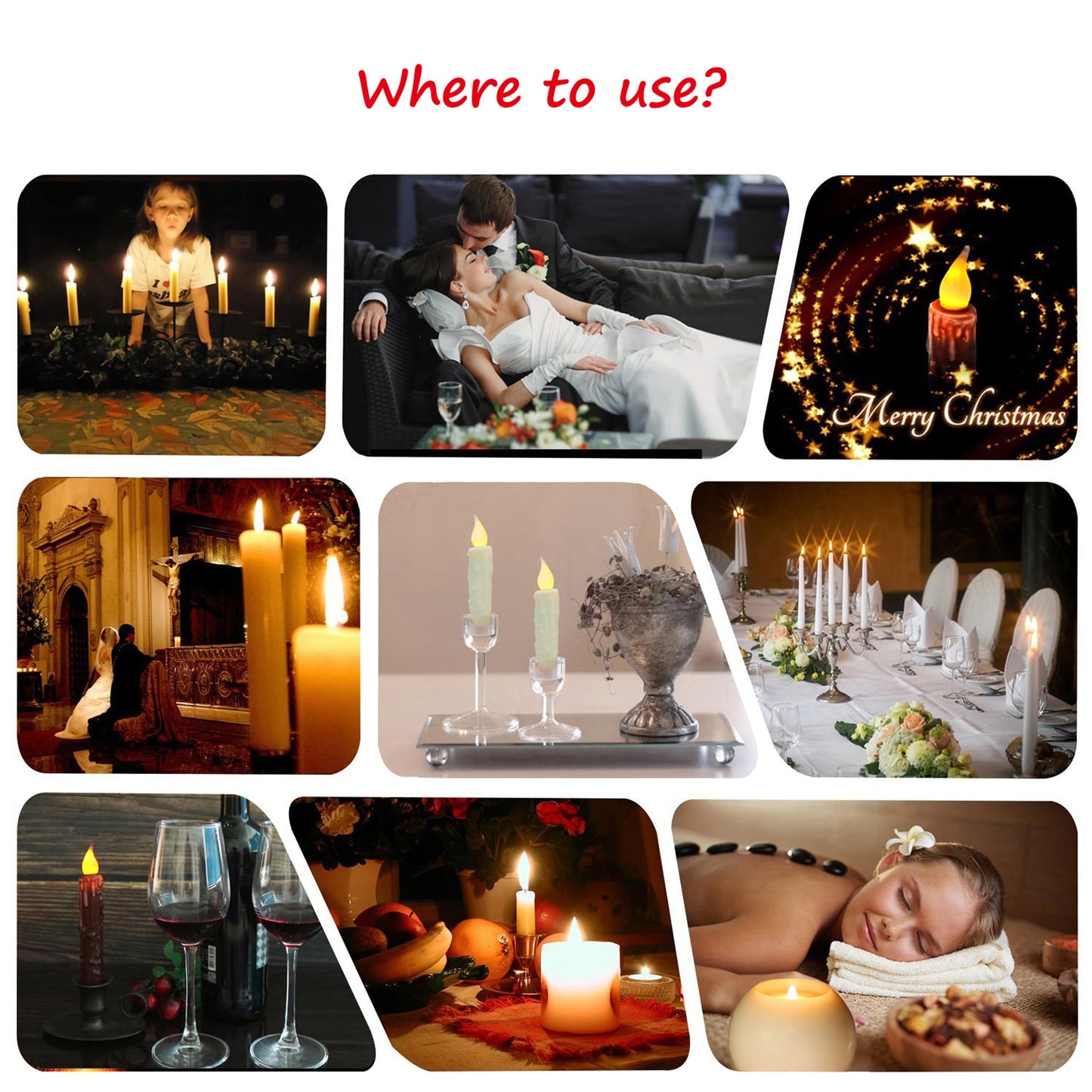 CVHOMEDECO. Real Wax Hand Dipped Battery Operated LED Timer Taper Candles Country Primitive Flameless Lights Décor, 4-3/4 Inch, Ivory, 3 PCS in a Package