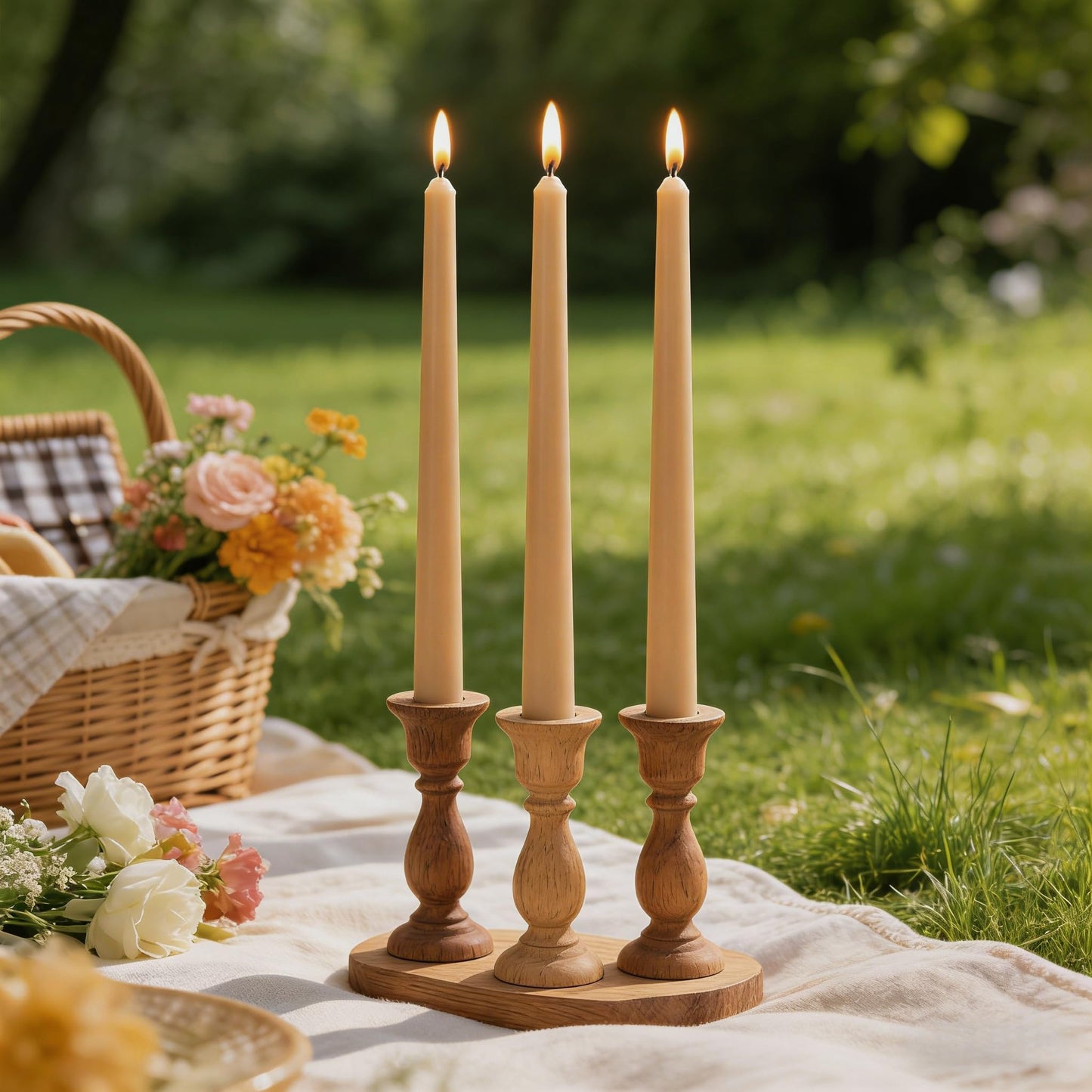 Unscented Light Mocha Taper Candles 10 Inch, 7-8 Hour Long Burn Time, Drip-Less & Smokeless, 20-Pack Bulk Candles for Wedding Centerpieces Dinner Parties and Home Decor