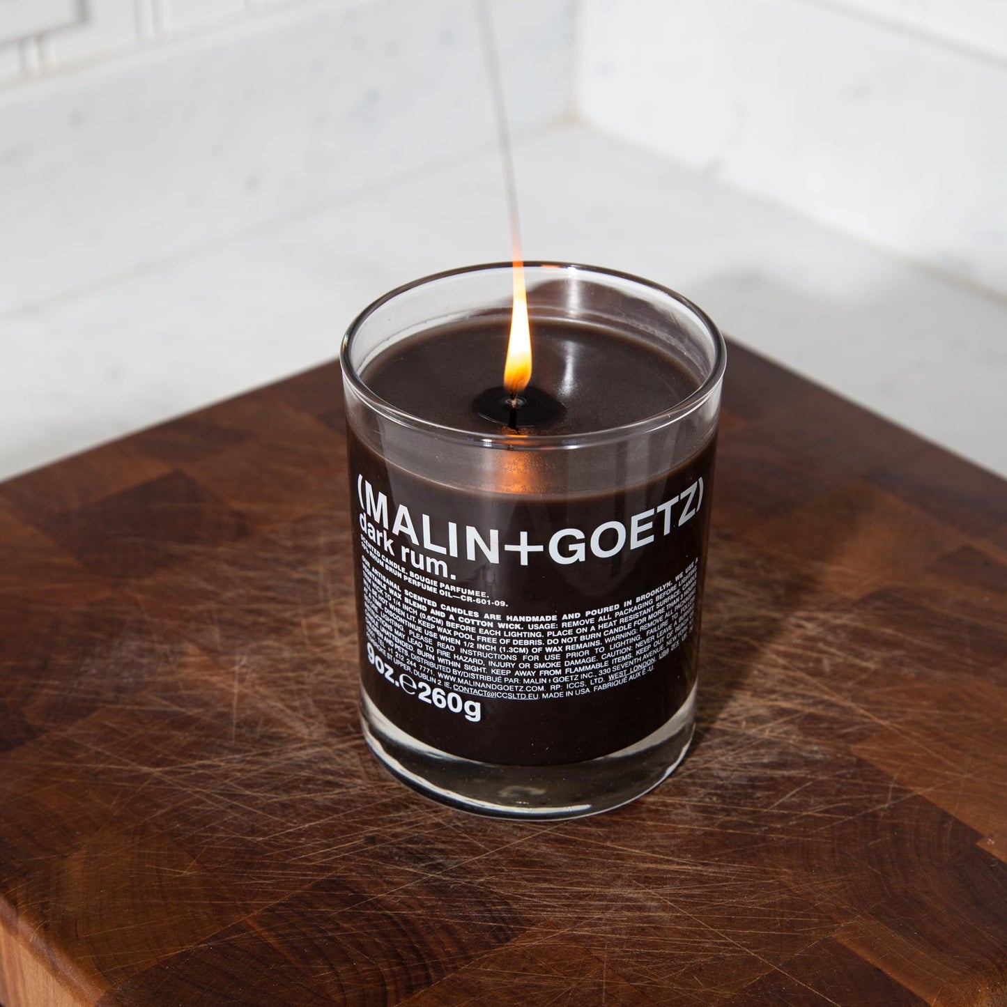 MALIN+GOETZ Dark Rum Candle – Home Grown Tomato Aroma Fragrance Scented Candle, Natural Wax Blend, Fresh & Verdant Scent, Vegan & Cruelty Free, Single Wick Candle, Lasts 60 Hours
