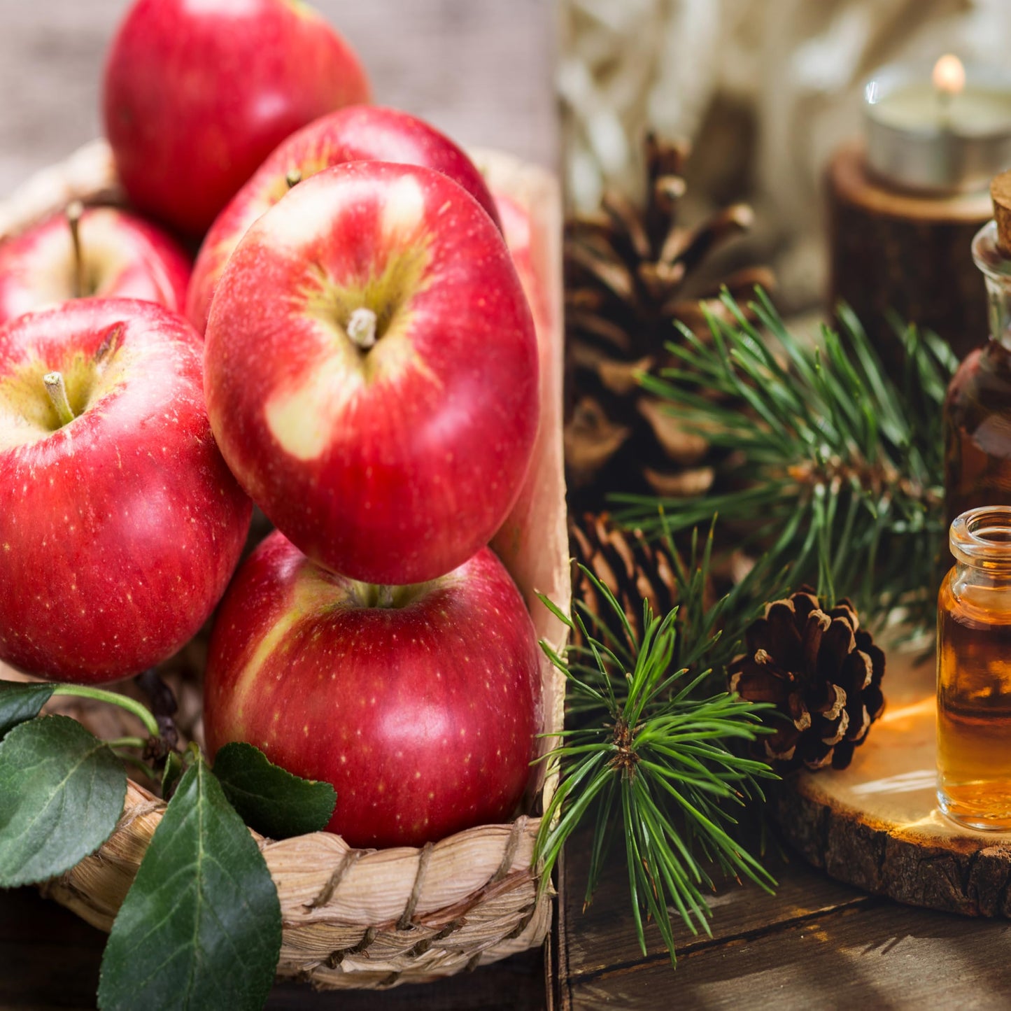 100% Soy, Highly Scented, Hand Poured Soy Candle (Apple Cedarwood (Wooden Wick))